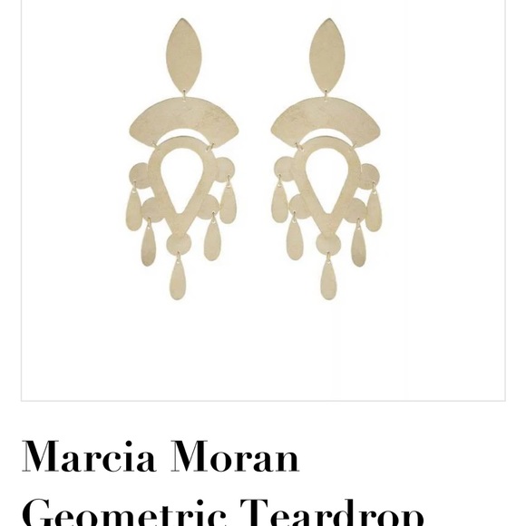 marcia moran Jewelry - Gold Geometric Teardrop Earrings